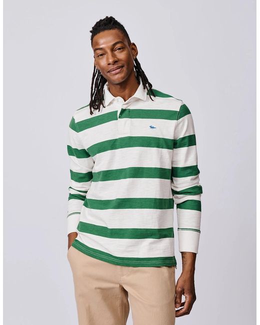 aubi Green Irnham Rugby Shirt for men