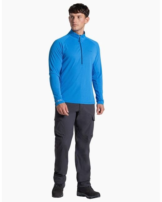 Craghoppers Blue Nosilife Half Zip Pullover for men