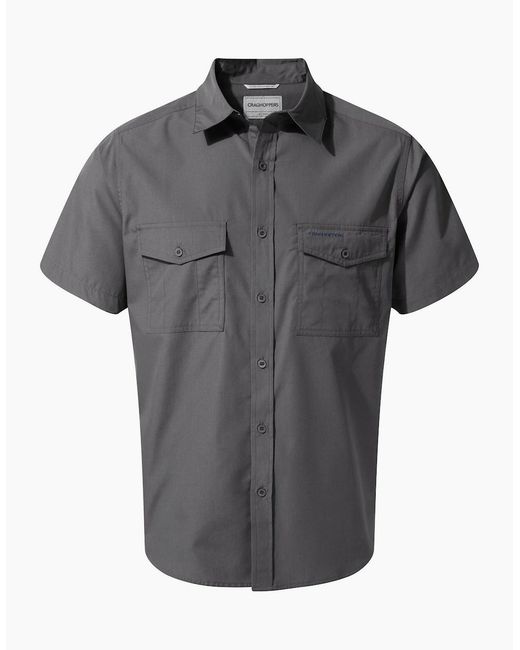 Craghoppers Gray Kiwi Short-Sleeved Shirt for men