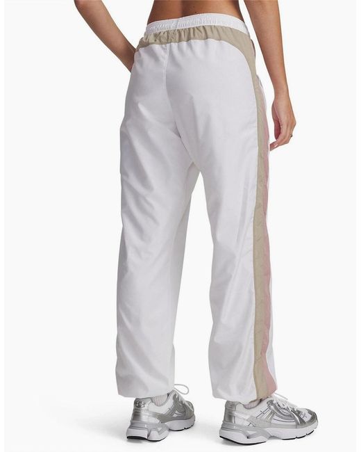 Under Armour Gray Icon Crinkle Tracksuit Bottoms