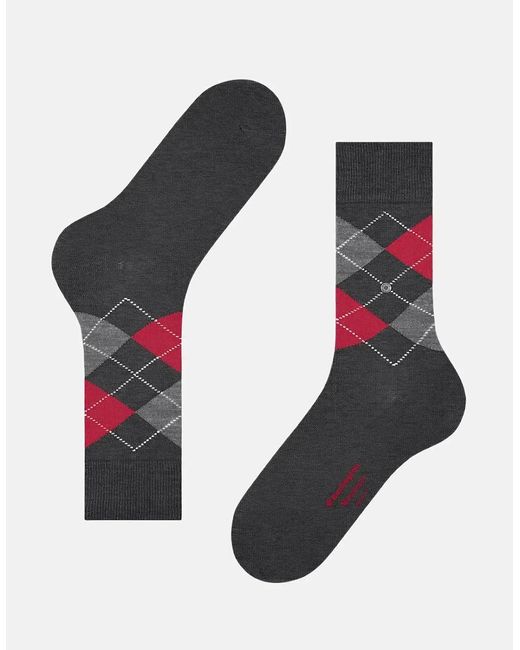 Burlington Black Manchester Socks Anthracite Melange