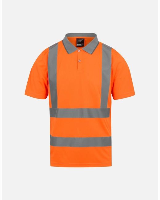 Regatta Orange Professional Hi-Vis Polo Shirt for men