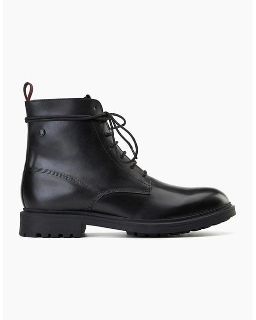 Base London Black Brunel 7 Eyelet Boot for men