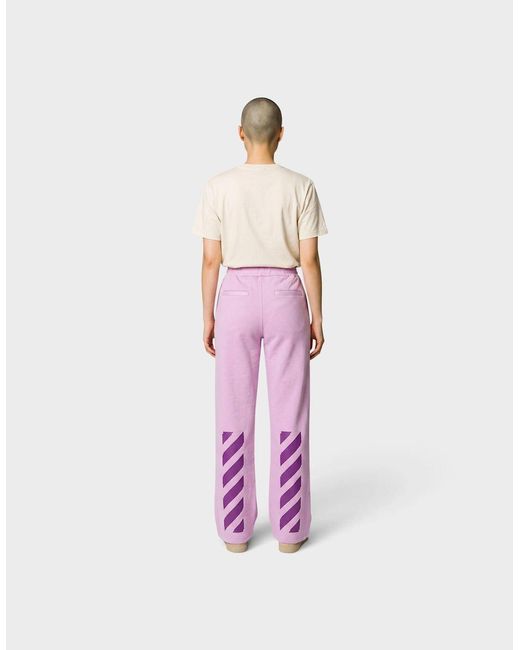 Off-White c/o Virgil Abloh Pink Diag Tapered Sweatpant Lilac
