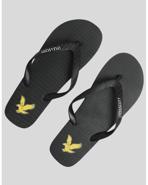 Lyle & Scott Black Flip Flop for men