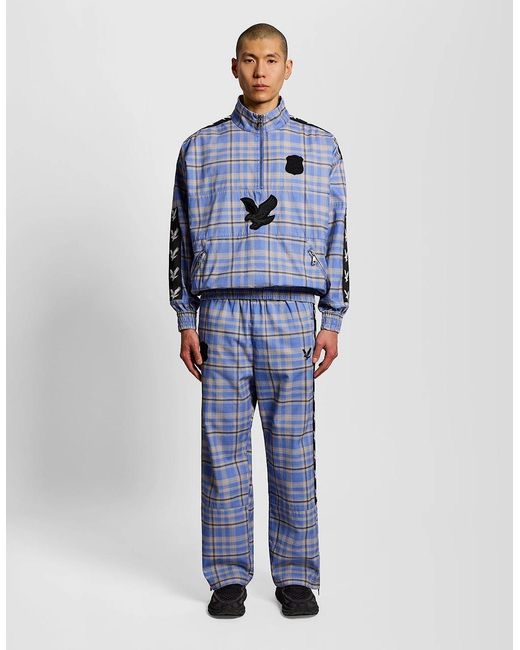 Lyle & Scott Blue Plaid Drill Top for men