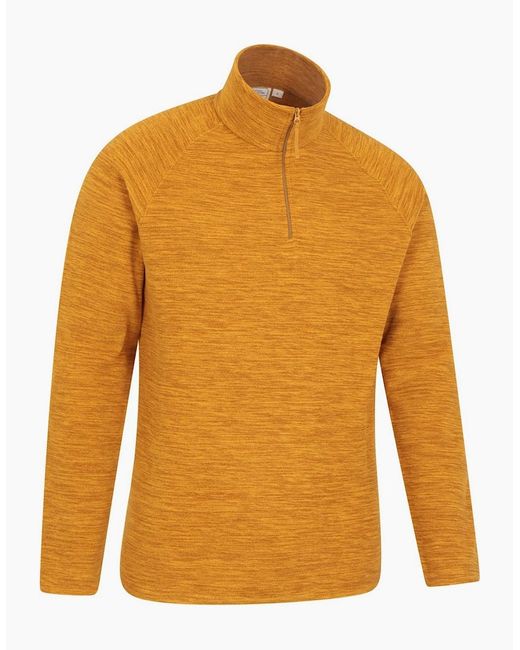 Mountain Warehouse Orange Snowdon Ii Fleece Top for men