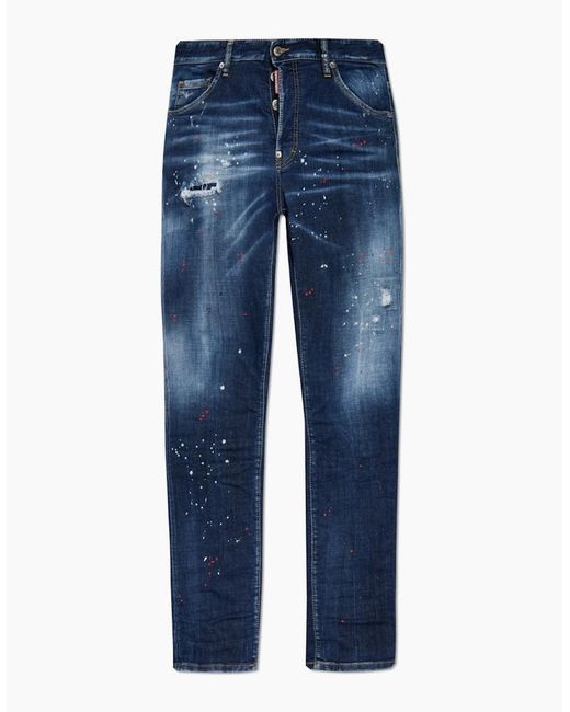 DSquared² Blue Cool Guy Jeans Paint Splatter Design for men