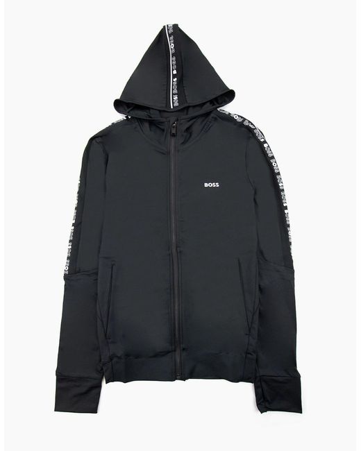 Boss Blue Sicoon Gym Zip Up Sweatshirt 001 for men