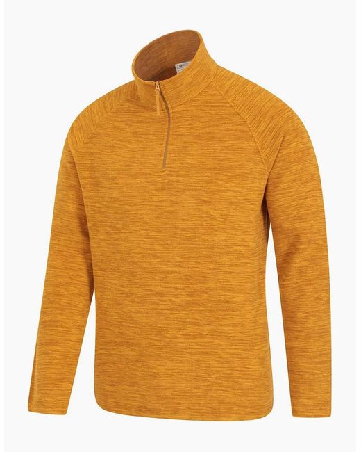Mountain Warehouse Orange Snowdon Ii Fleece Top for men