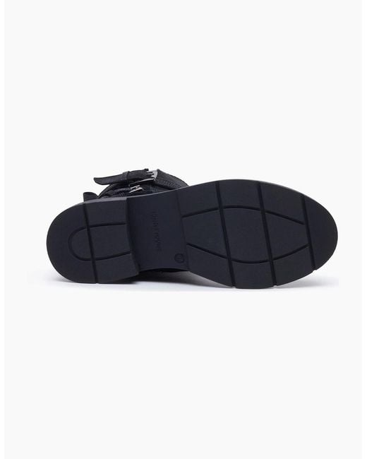Hush Puppies Blue Celine Buckle Leather Boots