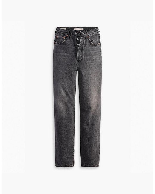 Levi's Gray Levi's Ribcage Straight Ankle Noe Dar