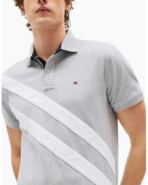 Tommy Hilfiger Gray Polo Shirts Cotton Top