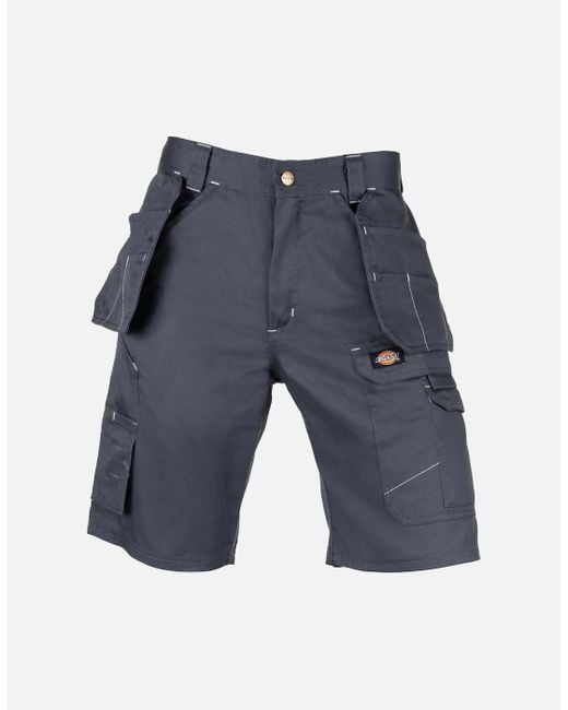 Dickies Blue Redhawk Pro Work Polyester Work Shorts for men