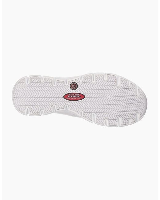 Skechers White Sure Track Slip On Sports Shoes