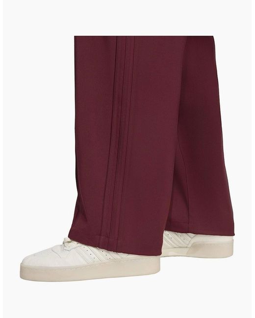 Adidas Originals Red Premium Wide Leg Three Stripes Patterned Pants for men