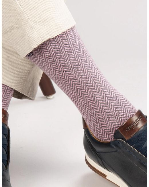 Oswin Hyde Multicolor Herringbone for men