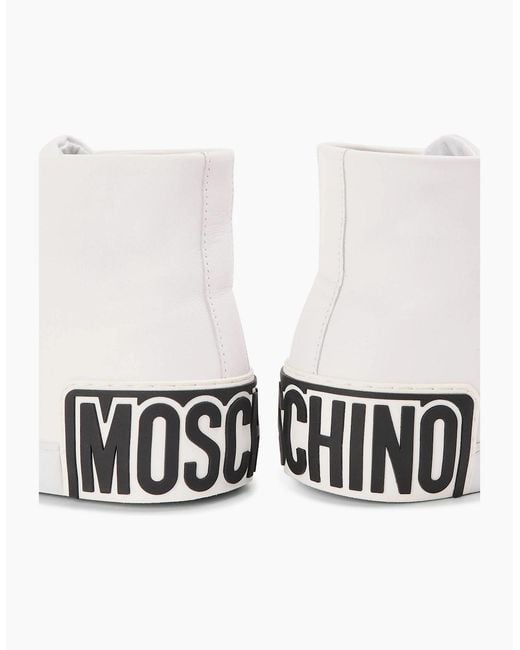 Moschino White Court Trainers for men