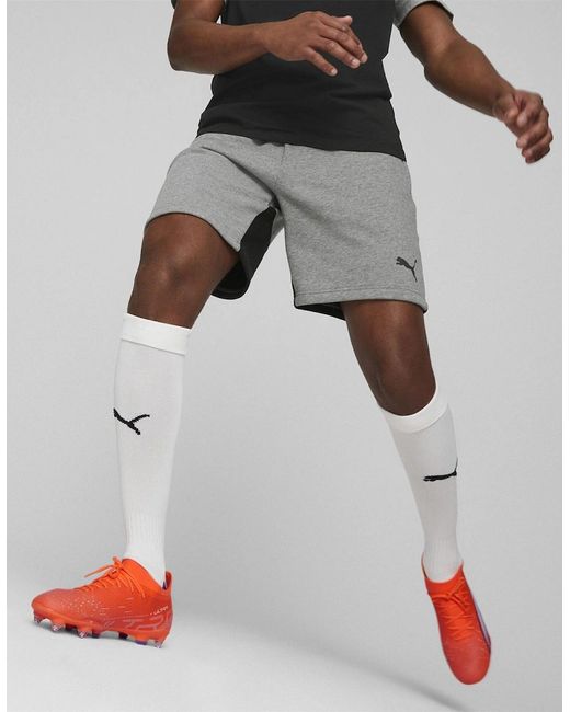 PUMA Gray Teamcup Casuals Shorts Football Shorts for men