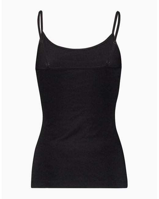 PUMA Black Cotton Modal Slim-Fit Camisole Top