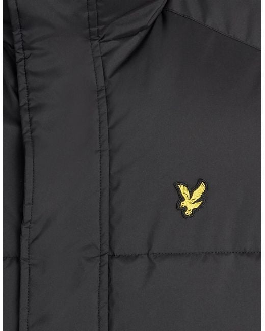 Lyle & Scott Black Funnel Neck Puffer Gilet for men