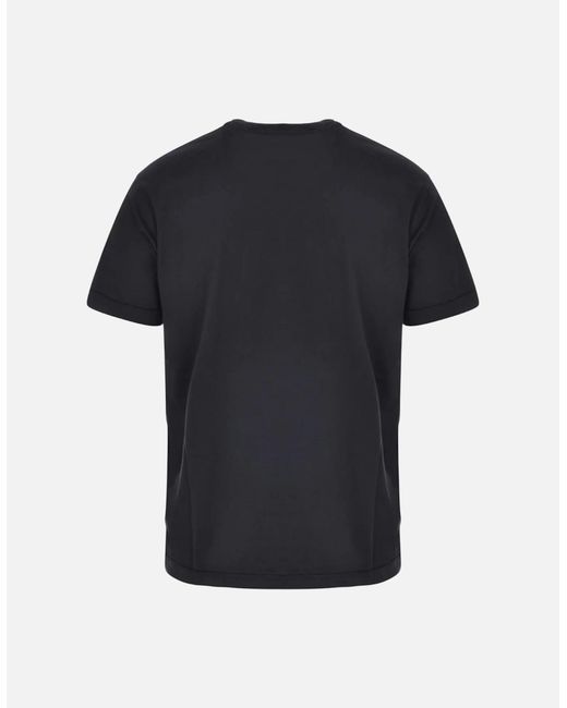 Stone Island Black Compass Patch Logo T-Shirt for men