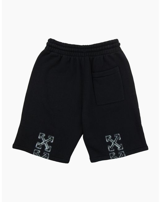 Off-White c/o Virgil Abloh Black Off Vibe Arrow Skate Sweatshorts/Aqua for men