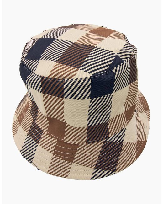 Aquascutum Natural Macro Iconic Reversible Bucket Hat 30 for men