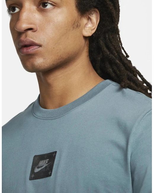 Nike Air Max Blue Sportswear Graphic Logo T Shirt for men