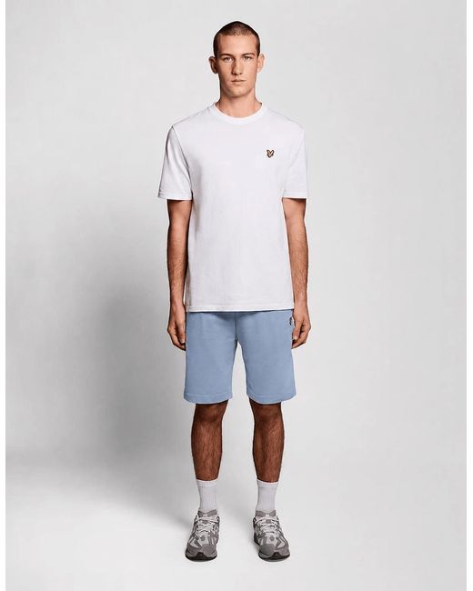 Lyle & Scott Blue Cotton Sweat Shorts for men