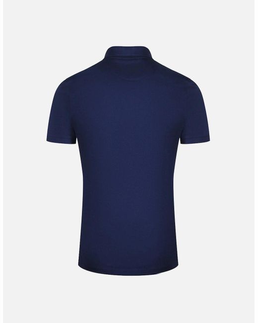 Lyle & Scott Blue Lyle & Scott Co-Ordinate Print Logo Short Sleeved Polo Shirt for men