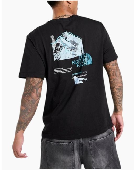 The North Face Black T Shirts Dark Matter Graphic Tee for men