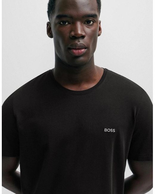 Boss Black Boss Mix & Match Stretch-Cotton Regular Fit T-Shirt With Logo Detail Nos for men
