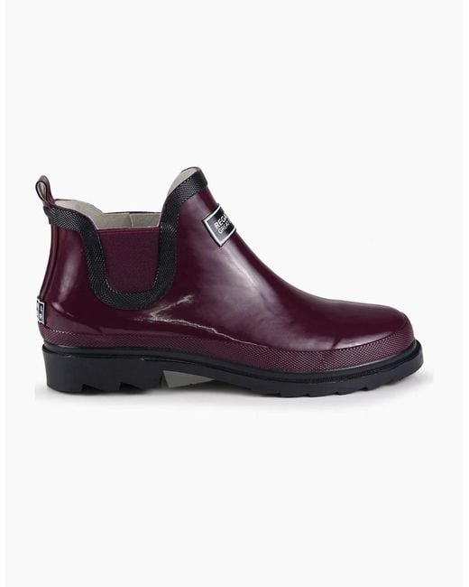 Regatta Purple Harper Rain Boots With Lug Sole