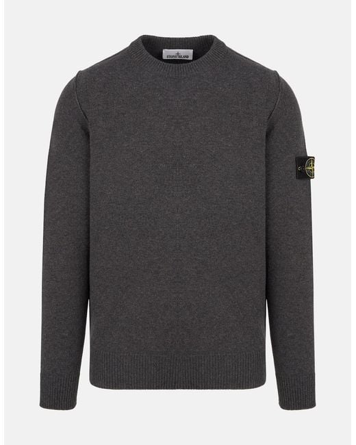 Stone Island Gray Crew Neck 5100072 Sweater for men