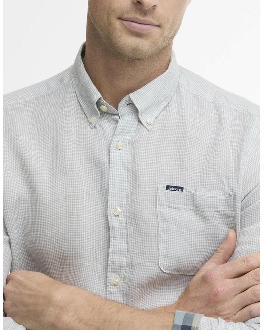 Barbour White Linton Tailored Shirt for men