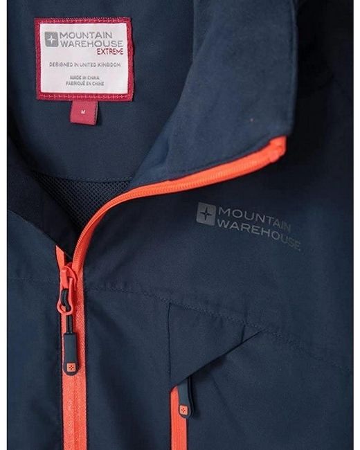 Mountain Warehouse Blue Brisk Extreme Waterproof Jacket for men