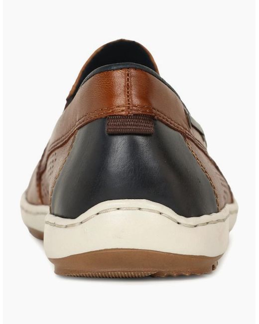 Rieker Brown Portside Loafers for men