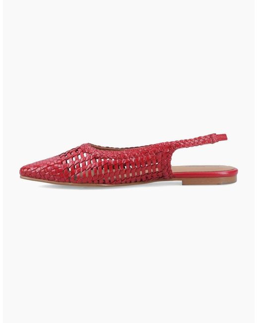Hush Puppies Red Dalia Slingback Ballerina Shoes
