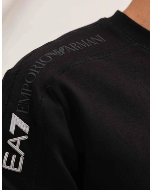 EA7 Black Tape Sleeve Sweatshirt for men