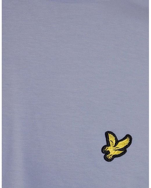 Lyle & Scott Blue Cotton Crew Neck T-Shirt for men