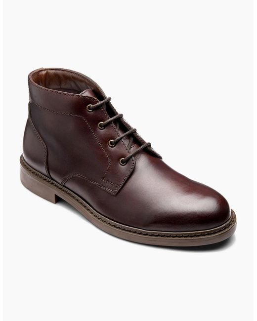 Loake Brown Gilbert Leather Boot Dark Waxy for men