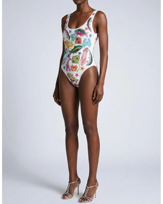 Oceanus White Arizona One Piece Swimsuit