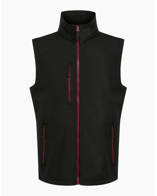 Regatta Black Professional Softshell 2 Layer Body Warmer for men