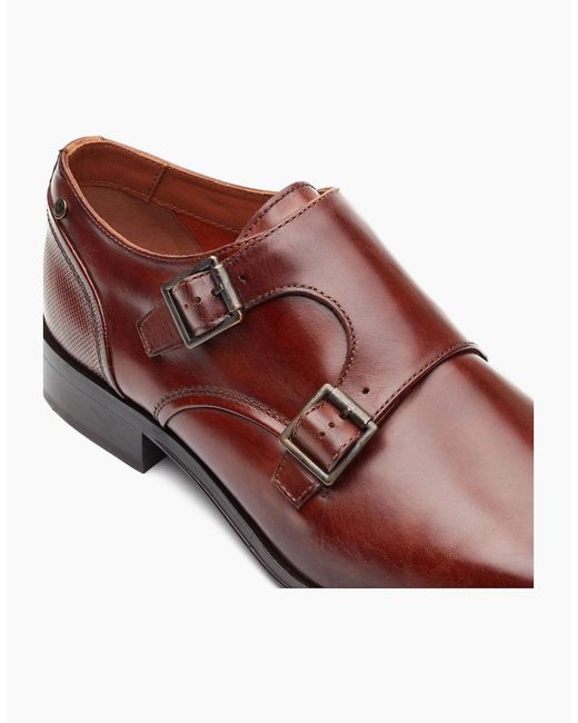 Base London Purple London Cleric Monk Shoes Dark Tan for men