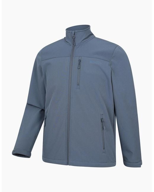 Mountain Warehouse Blue Grasmere Water Resistant Soft Shell Jacket for men