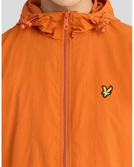 Lyle & Scott Orange Water Resistant Hooded Jacket for men