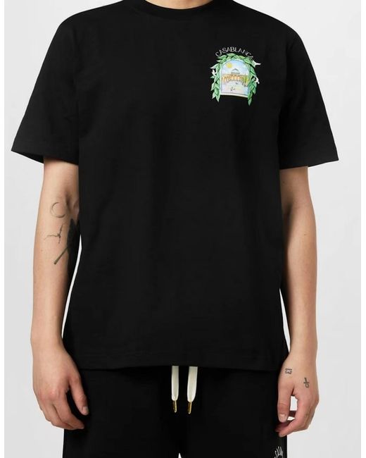 Casablanca Black L'Arche De Tennis Tee