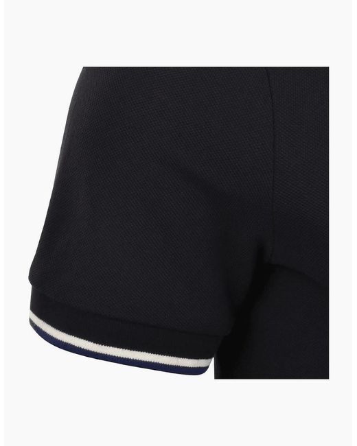 ARMANI EXCHANGE Black Collar Logo Polo Shirt for men