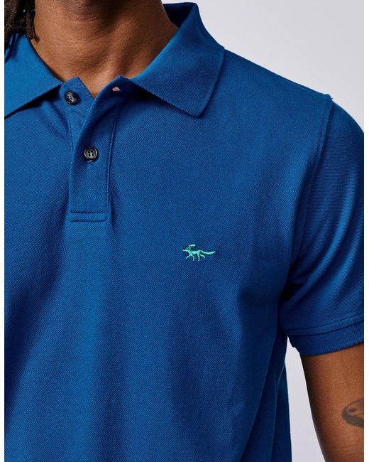 aubi Blue Oliver Pique Polo for men